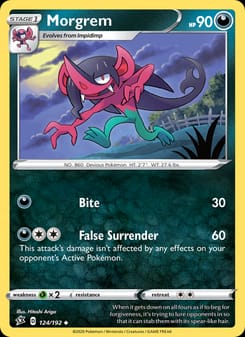 Morgrem 124/192 Uncommon – Rebel Clash Pokémon card