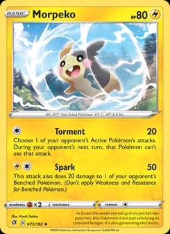 Morpeko 073/192 Uncommon – Rebel Clash Pokémon card
