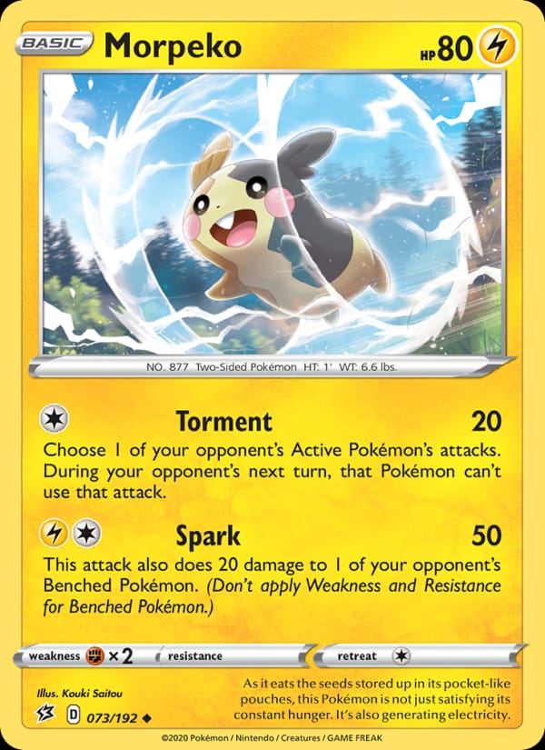 Morpeko 073/192 Rebel Clash Pokémon card