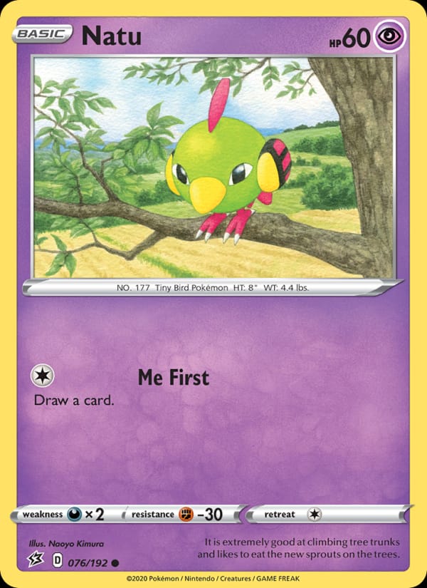 Natu 076/192 Rebel Clash Pokémon card