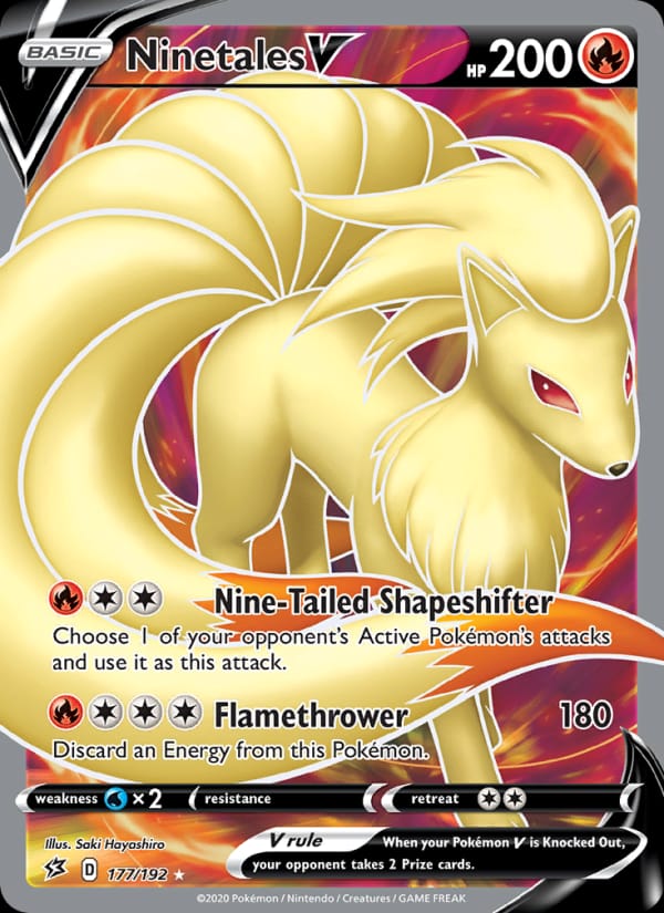 Ninetales V 177/192 Rebel Clash Pokémon card