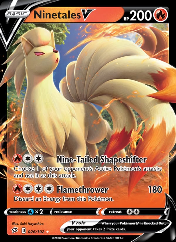 Ninetales V 026/192 Rebel Clash Pokémon card