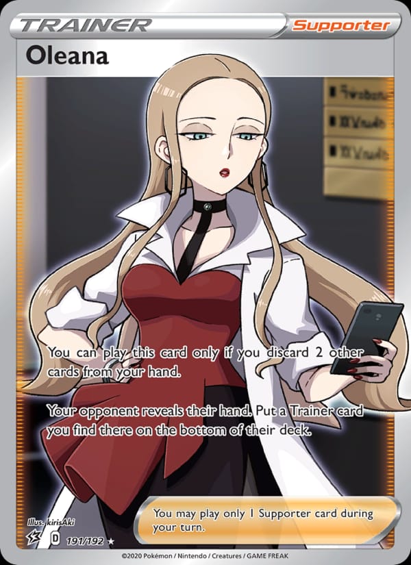 Oleana 191/192 Rebel Clash Pokémon card