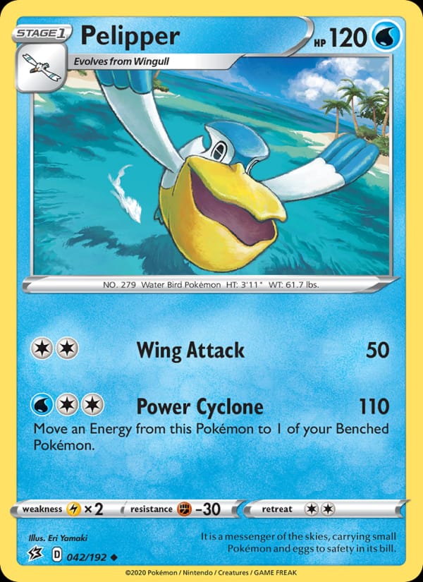 Pelipper 042/192 Rebel Clash Pokémon card