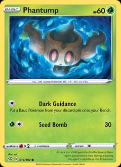 Phantump 014/192 Common – Rebel Clash Pokémon card