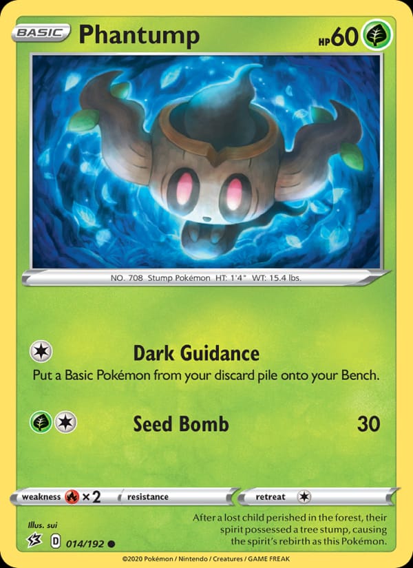 Phantump 014/192 Rebel Clash Pokémon card