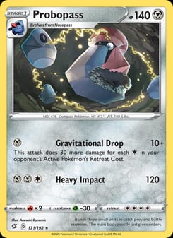 Probopass 131/192 Rare – Rebel Clash Pokémon card