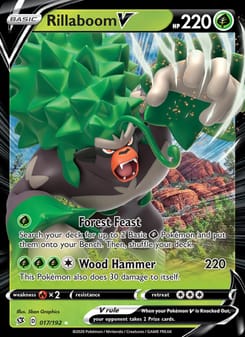 Rillaboom V 017/192 Ultra Rare – Rebel Clash Pokémon card