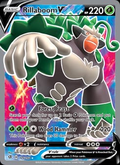 Rillaboom V 175/192 Ultra Rare – Rebel Clash Pokémon card