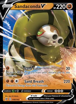 Sandaconda V 108/192 Ultra Rare – Rebel Clash Pokémon card