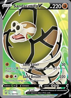 Sandaconda V 184/192 Ultra Rare – Rebel Clash Pokémon card