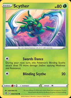 Scyther 004/192 Common – Rebel Clash Pokémon card