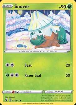 Snover 012/192 Common – Rebel Clash Pokémon card