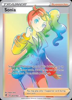 Sonia 203/192 Secret Rare – Rebel Clash Pokémon card