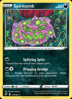 Spiritomb 116/192 Rare – Rebel Clash Pokémon card