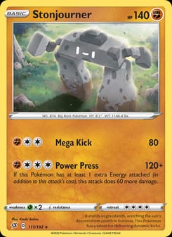 Stonjourner 111/192 Holo Rare – Rebel Clash Pokémon card