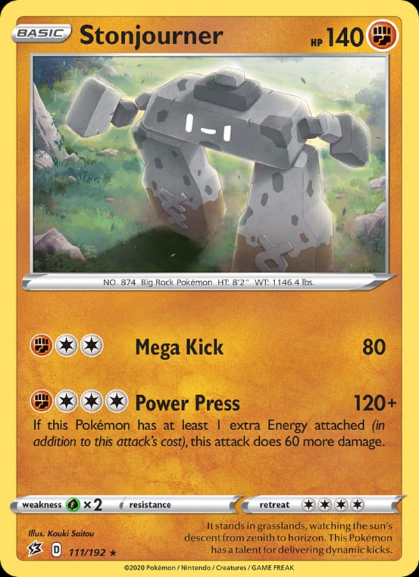 Stonjourner 111/192 Rebel Clash Pokémon card
