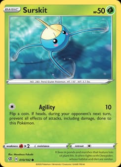Surskit 010/192 Common – Rebel Clash Pokémon card