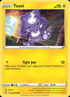 Toxel 068/192 Common – Rebel Clash Pokémon card
