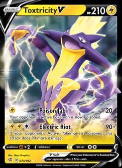 Toxtricity V 070/192 Ultra Rare – Rebel Clash Pokémon card