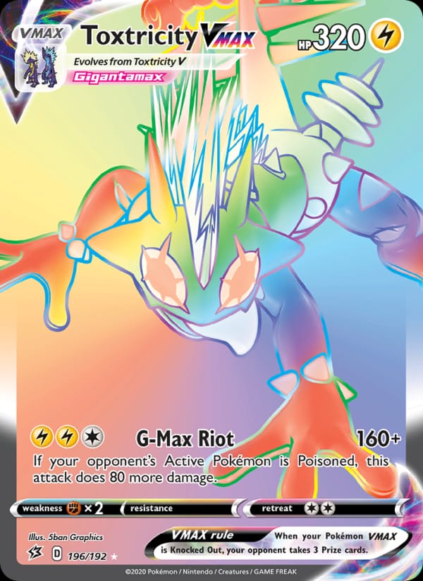 Toxtricity VMAX 196/192 Rebel Clash Pokémon card