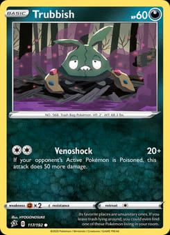 Trubbish 117/192 Common – Rebel Clash Pokémon card