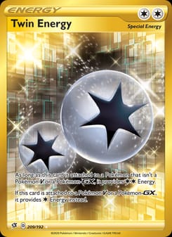 Twin Energy 209/192 Secret Rare – Rebel Clash Pokémon card