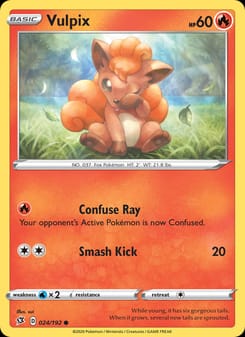 Vulpix 024/192 Common – Rebel Clash Pokémon card
