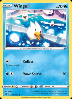 Wingull 041/192 Common – Rebel Clash Pokémon card