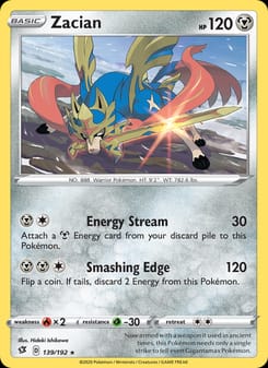 Zacian 139/192 Rare – Rebel Clash Pokémon card