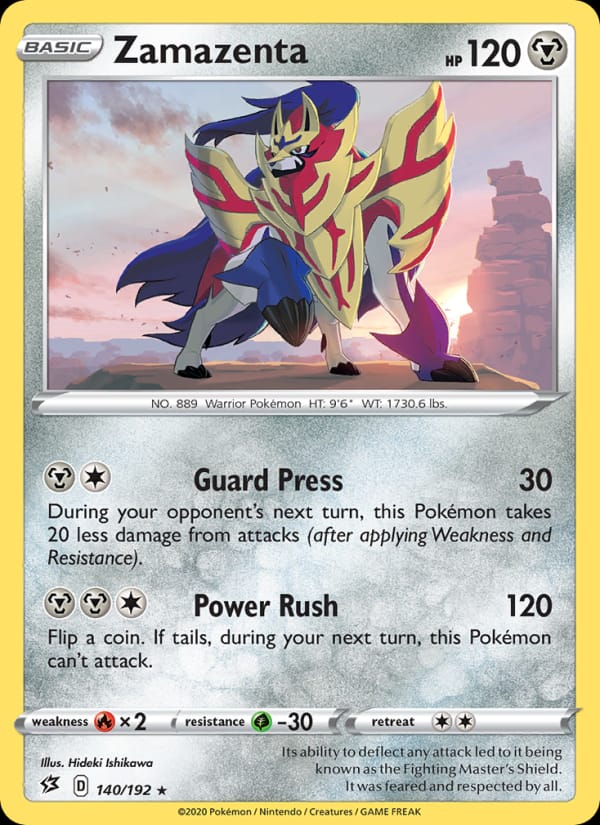 Zamazenta 140/192 Rebel Clash Pokémon card