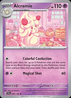 Alcremie 065/142 Rare – Stellar Crown Pokémon card