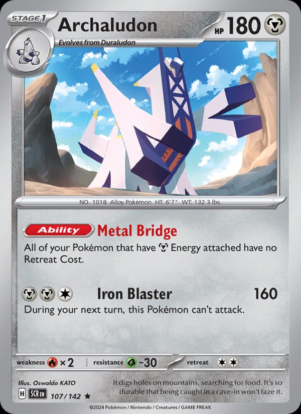 Archaludon 107/142 Stellar Crown Pokémon card