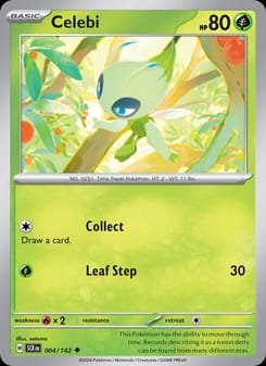 Celebi 004/142 Uncommon – Stellar Crown Pokémon card