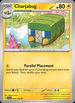 Charjabug 052/142 Common – Stellar Crown Pokémon card