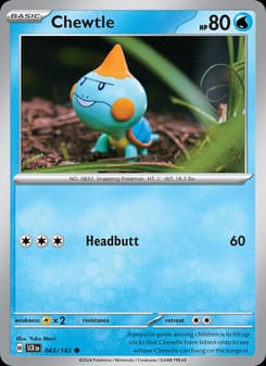 Chewtle 043/142 Common – Stellar Crown Pokémon card