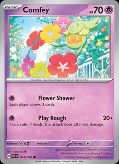 Comfey 063/142 Common – Stellar Crown Pokémon card