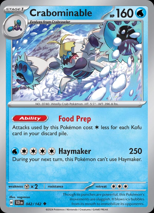 Crabominable 042/142 Stellar Crown Pokémon card