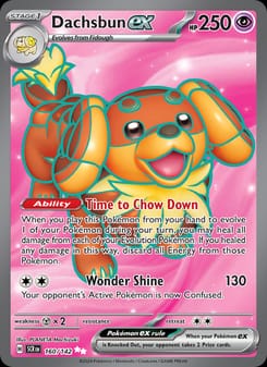 Dachsbun ex 160/142 Ultra Rare – Stellar Crown Pokémon card