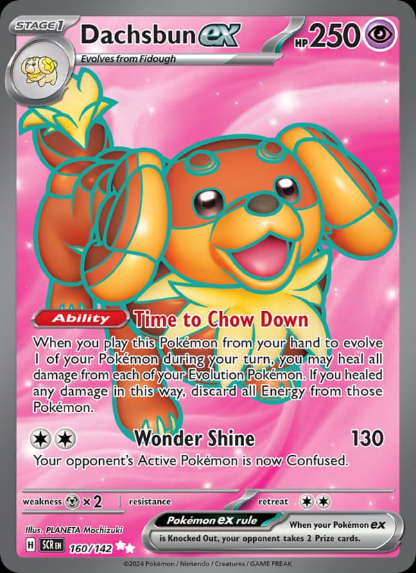 Dachsbun ex 160/142 Stellar Crown Pokémon card