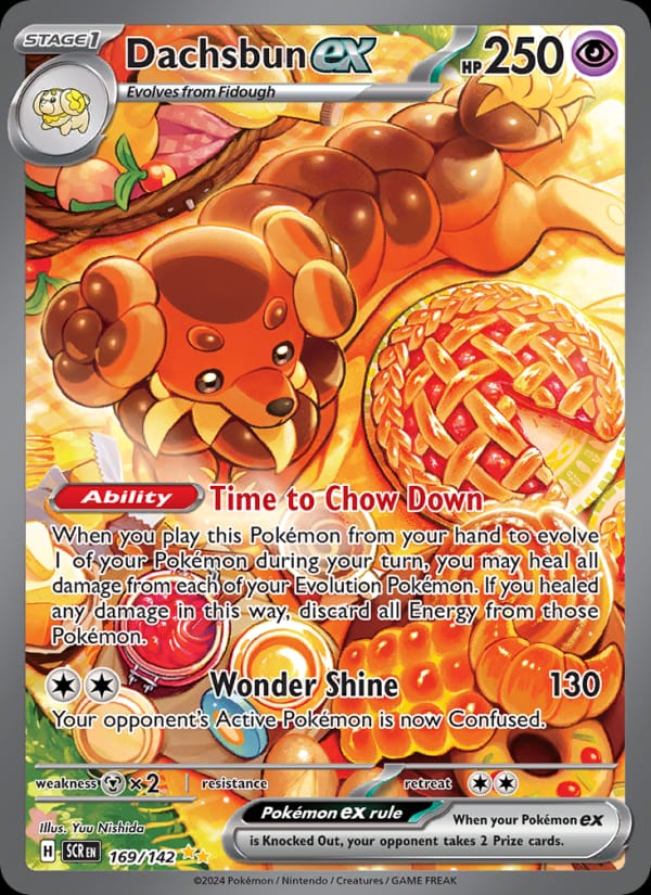 Dachsbun ex 169/142 Stellar Crown Pokémon card
