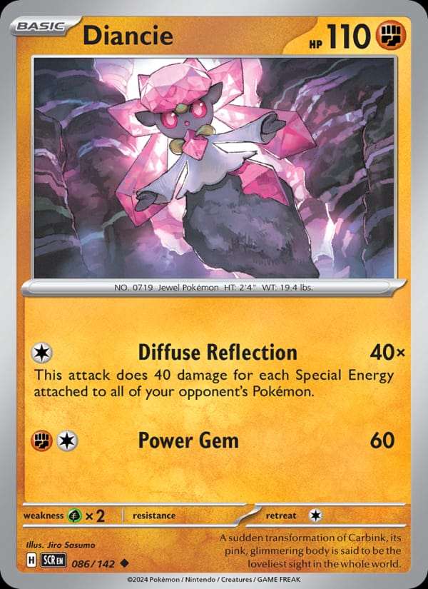 Diancie 086/142 Stellar Crown Pokémon card