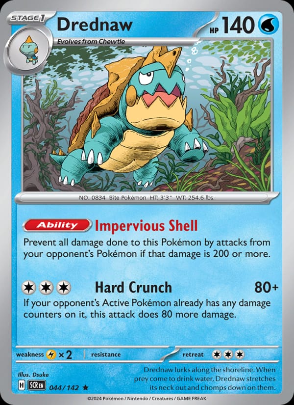 Drednaw 044/142 Stellar Crown Pokémon card