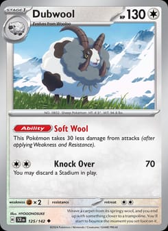 Dubwool 125/142 Uncommon – Stellar Crown Pokémon card