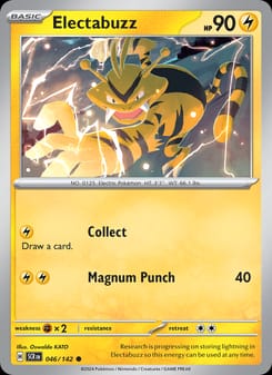 Electabuzz 046/142 Common – Stellar Crown Pokémon card