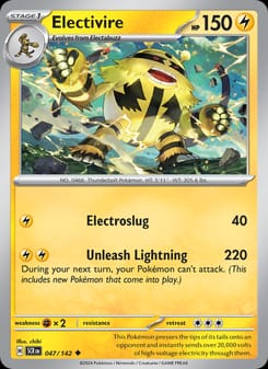 Electivire 047/142 Uncommon – Stellar Crown Pokémon card