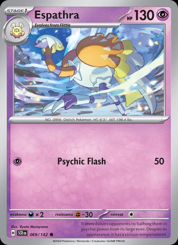 Espathra 069/142 Stellar Crown Pokémon card