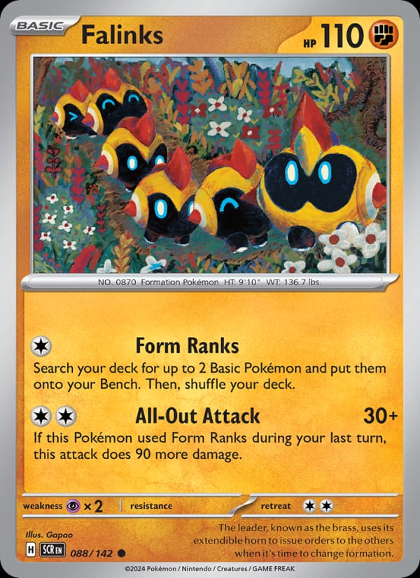 Falinks 088/142 Stellar Crown Pokémon card