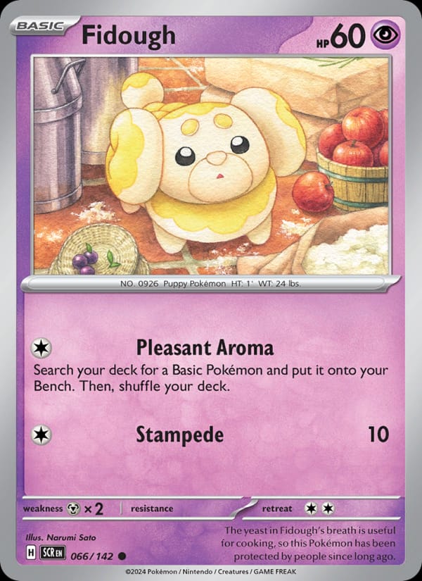 Fidough 066/142 Stellar Crown Pokémon card