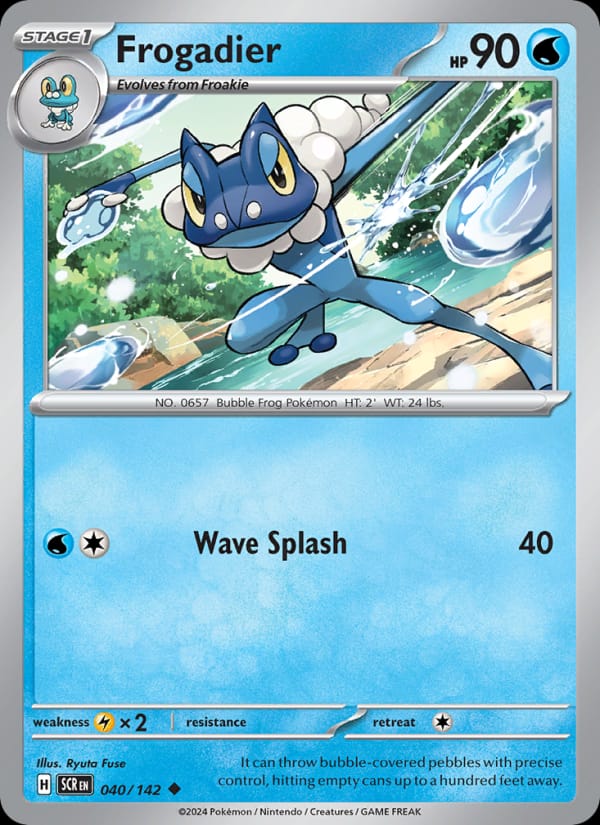 Frogadier 040/142 Stellar Crown Pokémon card